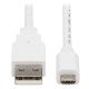 Tripp Lite U050AB-006-WH Cable Antibacteriano USB A a USB Micro B (M/M), USB 2.0, Blanco, 1.83 m [6 pies]